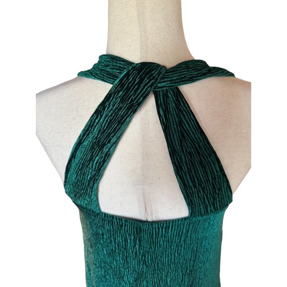 Anthropologie Adrienne Twist-Back Velvet MIDI DRESS XS - Picture 7 of 10